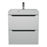 Тумба под раковину для ванной Uperwood Tanos 50 см, подвесная, белая/графит