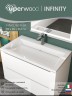 Раковина для ванной 70 см, Uperwood Infinity, белая глянцевая