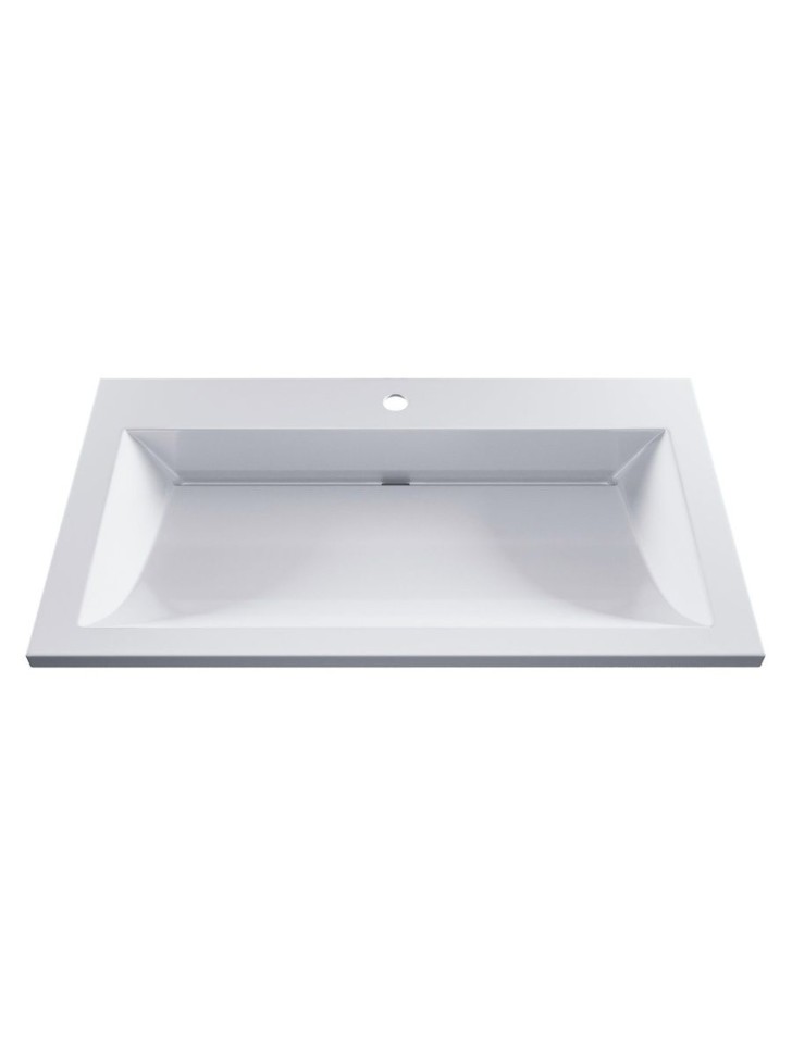 Раковина для ванной 70 см, Uperwood Infinity, белая глянцевая