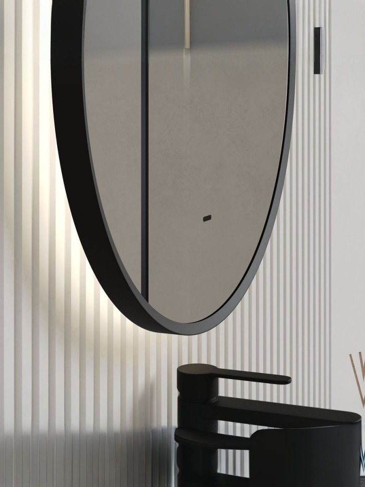 Зеркало для ванной Uperwood Next LED 50*100, бесконтактный сенсор, черное