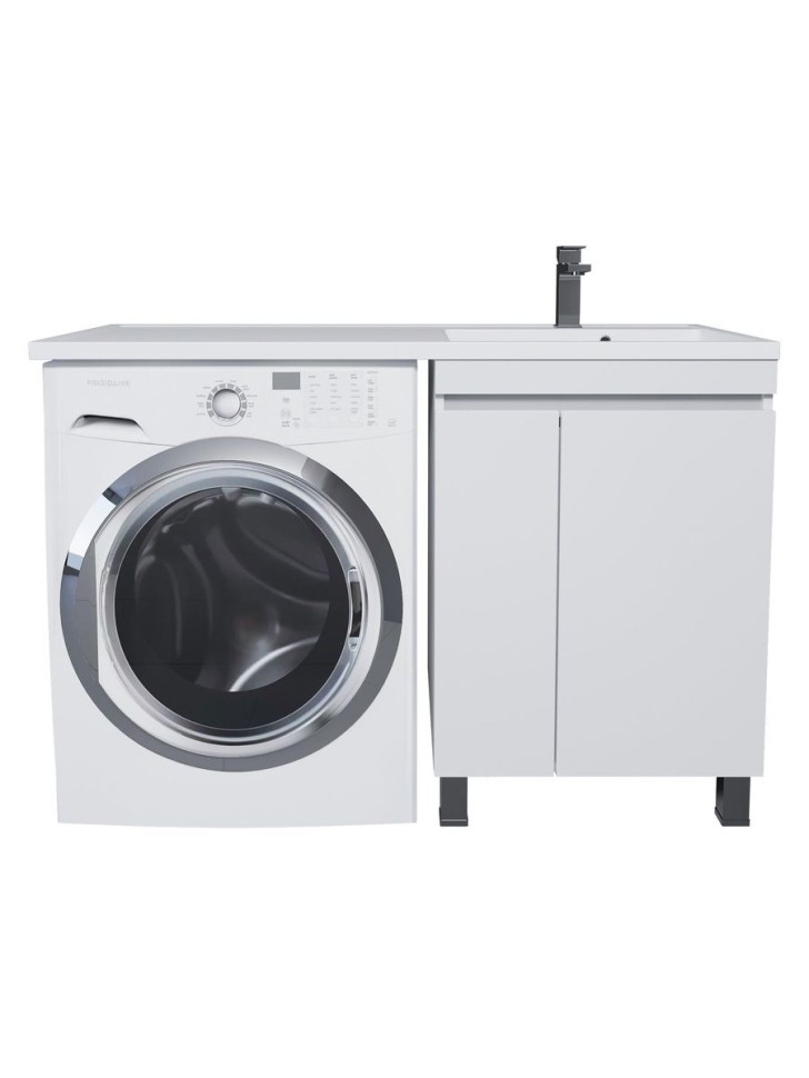 Тумба под стиральную машину напольная Uperwood Magenta 55х50х76,5 см, белая, с дверцами