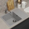 Кухонная мойка из искусственного камня Uperwood ECON UPD-506-003, прямоугольная, серая матовая
