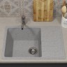 Кухонная мойка из искусственного камня Uperwood ECON UPD-506-003, прямоугольная, серая матовая