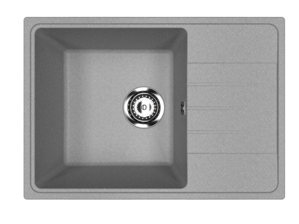 Кухонная мойка из искусственного камня Uperwood ECON UPD-506-003, прямоугольная, серая матовая