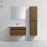 База под раковину Chiara 800 подвесная, 1 выкатной ящик soft-close, T.Oak
