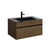 База под раковину Chiara 800 подвесная, 1 выкатной ящик soft-close, T.Oak