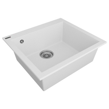 Мойка DEFINI 56, ULTRAGRANIT, PM835650-WH, WHITE, 560х500 мм, Paulmark