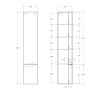 Шкаф-пенал BelBagno ETNA-M-1500-2A-SO-BL-R Bianco Lucido