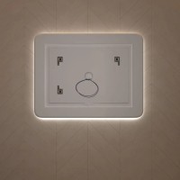 Зеркало LED OTTIMO Milan 800x700 c сенсорным выключателем и диммером
