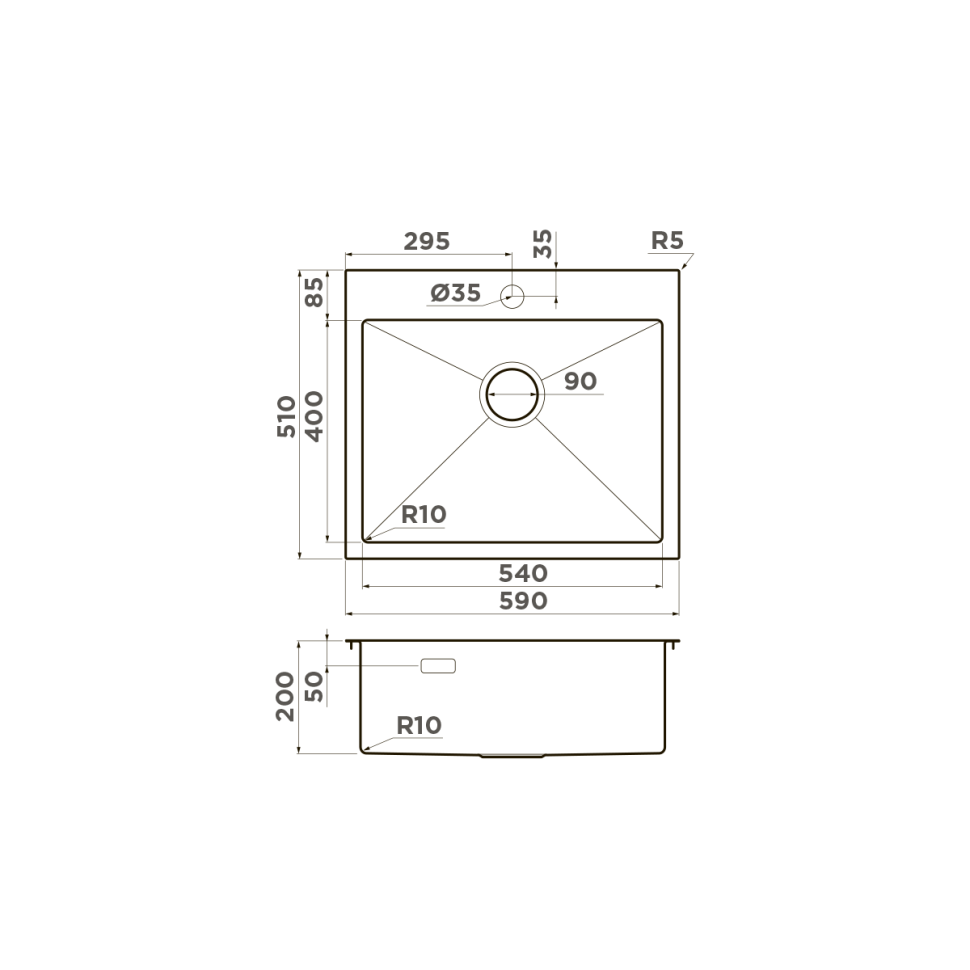 Кухонная мойка Omoikiri Akisame 59-GB нерж. сталь/графит