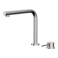 Смеситель для кухни Omoikiri Nara-S-BN латунь/нержавеющая сталь