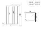Душевая кабина Niagara Classic NG-3512-14RG (120х80х215) низкий поддон(13см),стекло тонированное,3 места
