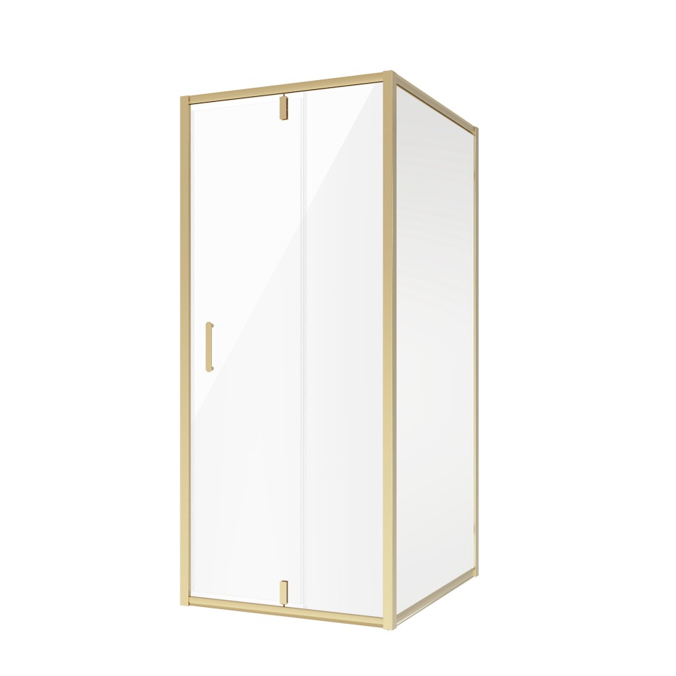 Душевое ограждение Niagara Nova NG-43-10AG-A110G (100х110х195) прямоугольник,золото,двери распашные,стекло прозрачное,2 места