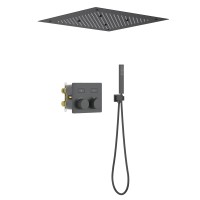 Душевая система встроенная с термостатом Timo Petruma SX-5209/03SM черный