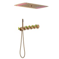 Душевая система встроенная с термостатом Timo Saona SX-2319/19SM розовое золото