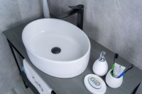 Раковина Gid N9012 51106 накладная белая 50x36x14