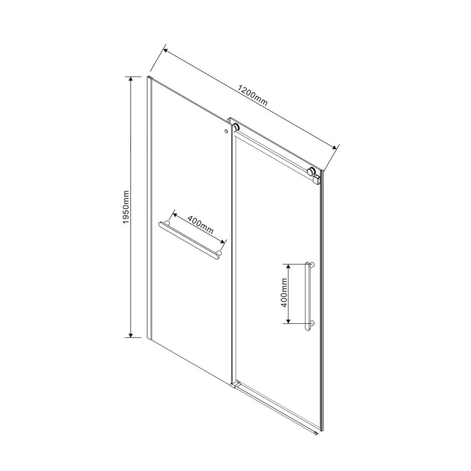 Душевая дверь Como Soft VDS-1CS120CL, 1200, хром, стекло прозрачное