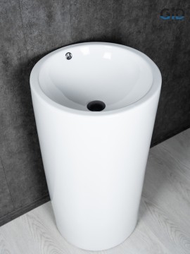Раковина Gid Nb163 81107 накладная белая 46x46x85