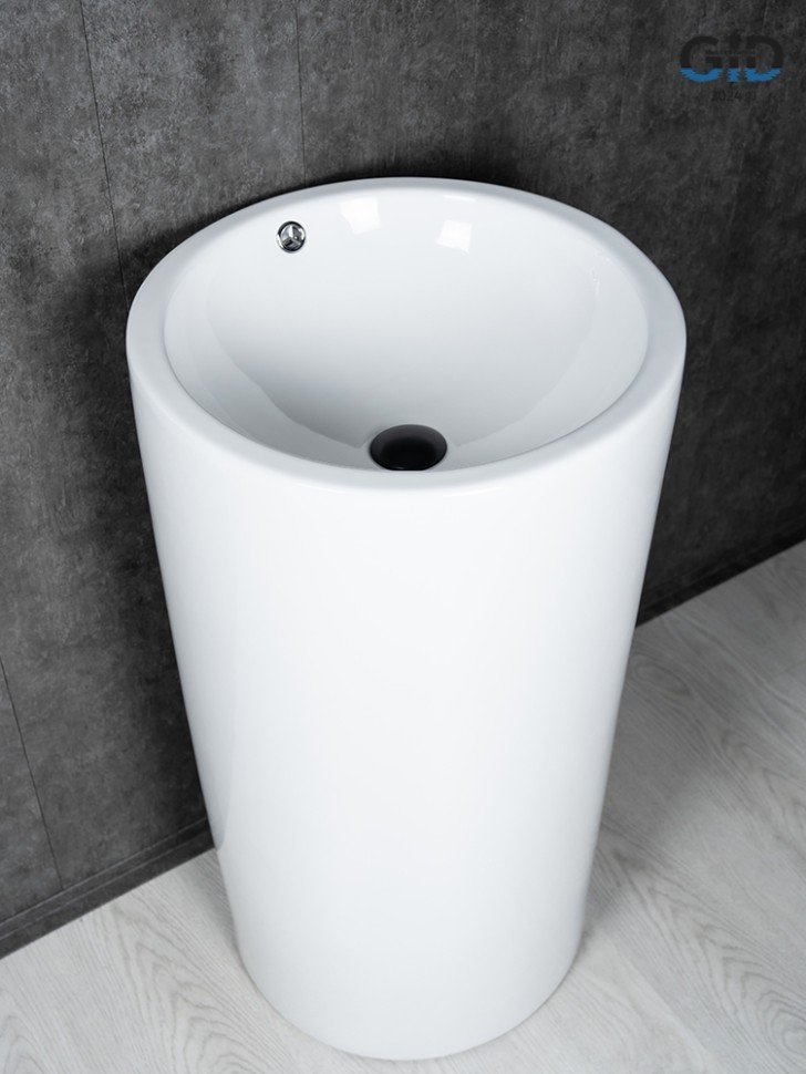 Раковина Gid Nb163 81107 накладная белая 46x46x85