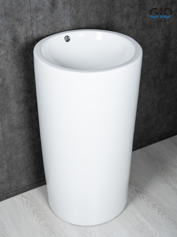 Раковина Gid Nb163 81107 накладная белая 46x46x85