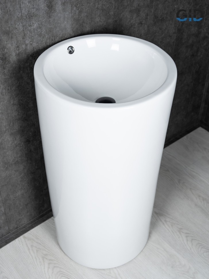 Раковина Gid Nb163 81107 накладная белая 46x46x85