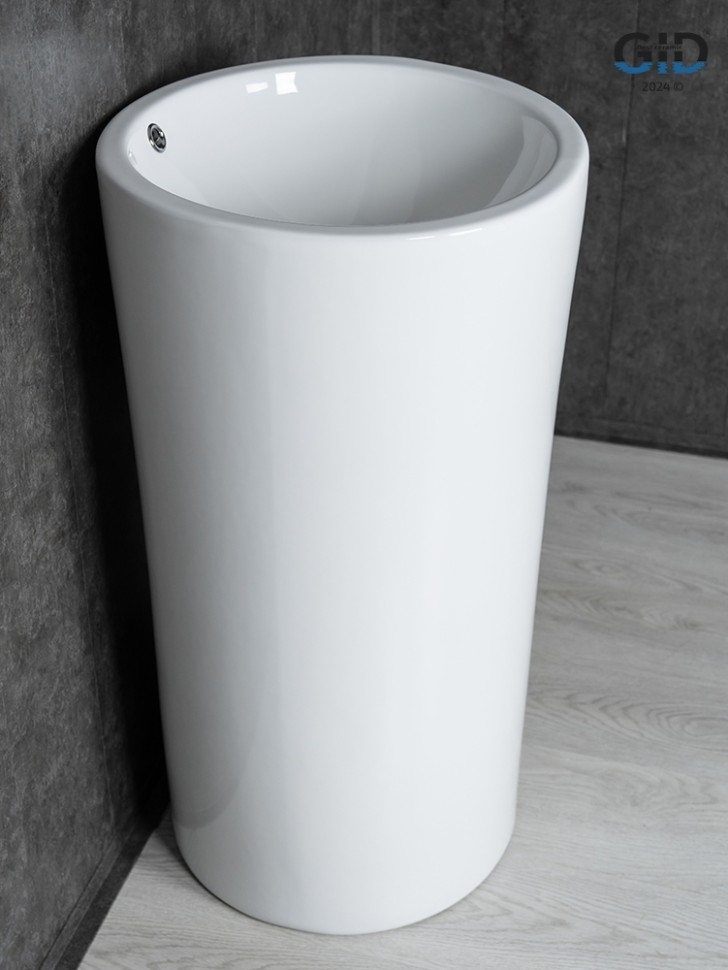 Раковина Gid Nb163 81107 накладная белая 46x46x85