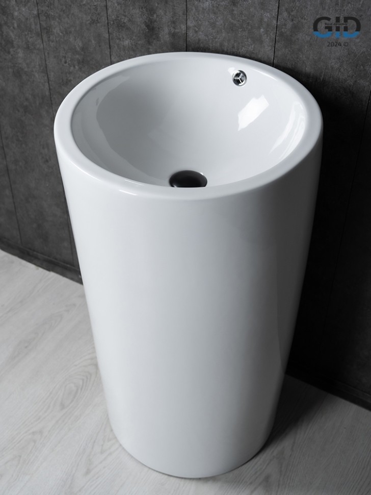 Раковина Gid Nb163 81107 накладная белая 46x46x85