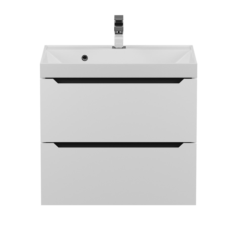 Тумба под раковину для ванной для ванной Uperwood Tanos 60 см, подвесная, белая/графит