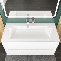 Раковина для ванной 80 см, Uperwood Infinity, белая глянцевая