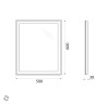 Зеркало BelBagno SPC-GRT-500-600-LED-BTN