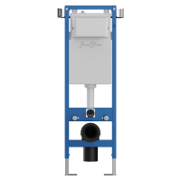 Комплект 3в1 IBERICA BLANCA инсталляция SILENCIO MINI, унитаз BILBAO ALTO белый, кнопка смыва INOX-S вороненая сталь (IB.001M.BLA.234.1602)