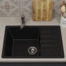 Кухонная мойка из искусственного камня Uperwood ECON UPD-506-004, прямоугольная, черная матовая