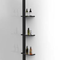 Душевая перегородка Walk-In VSW-1HWS120CLB, 1200*2000, черный матовый, стекло прозрачное