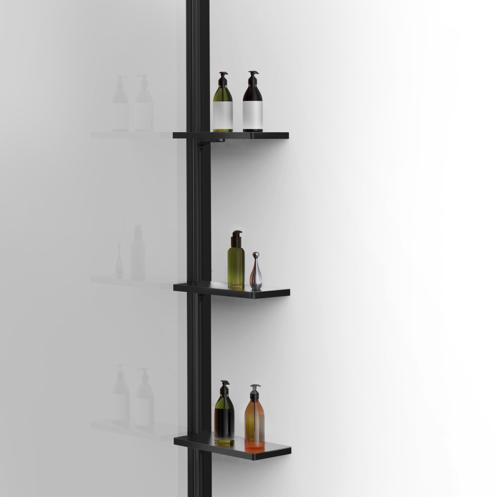 Душевая перегородка Walk-In VSW-1HWS120CLB, 1200*2000, черный матовый, стекло прозрачное