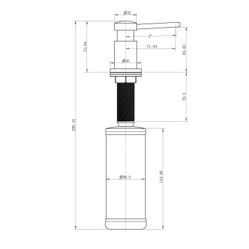 AQM9992BG Cucina Дозатор для жидкого мыла, встроенный (латунь), золото шлифованное