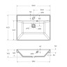 Раковина из искусственного камня BelBagno BB600/450-LV-ART-AST-NERO