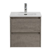 База под раковину подвесная BelBagno KRAFT-500-2C-SO-CG Cemento Grigio