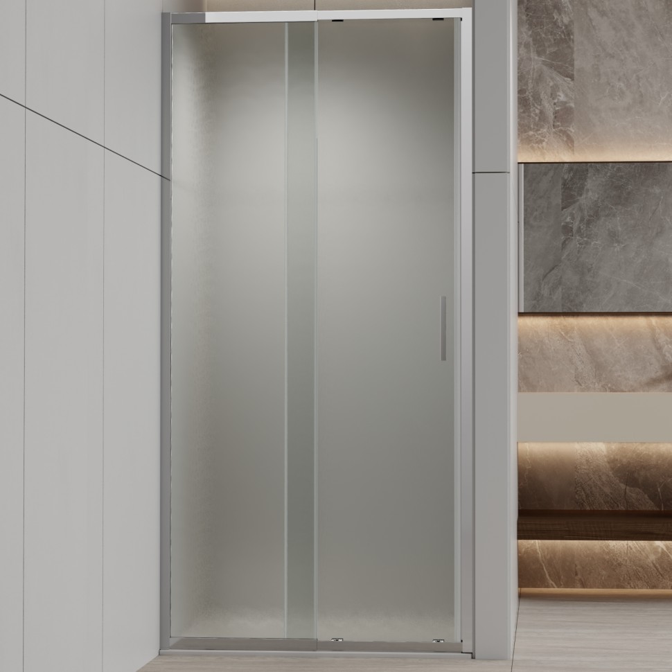 Душевая дверь Rapid-N VDS-3RN12/13MT, хром, стекло текстурное