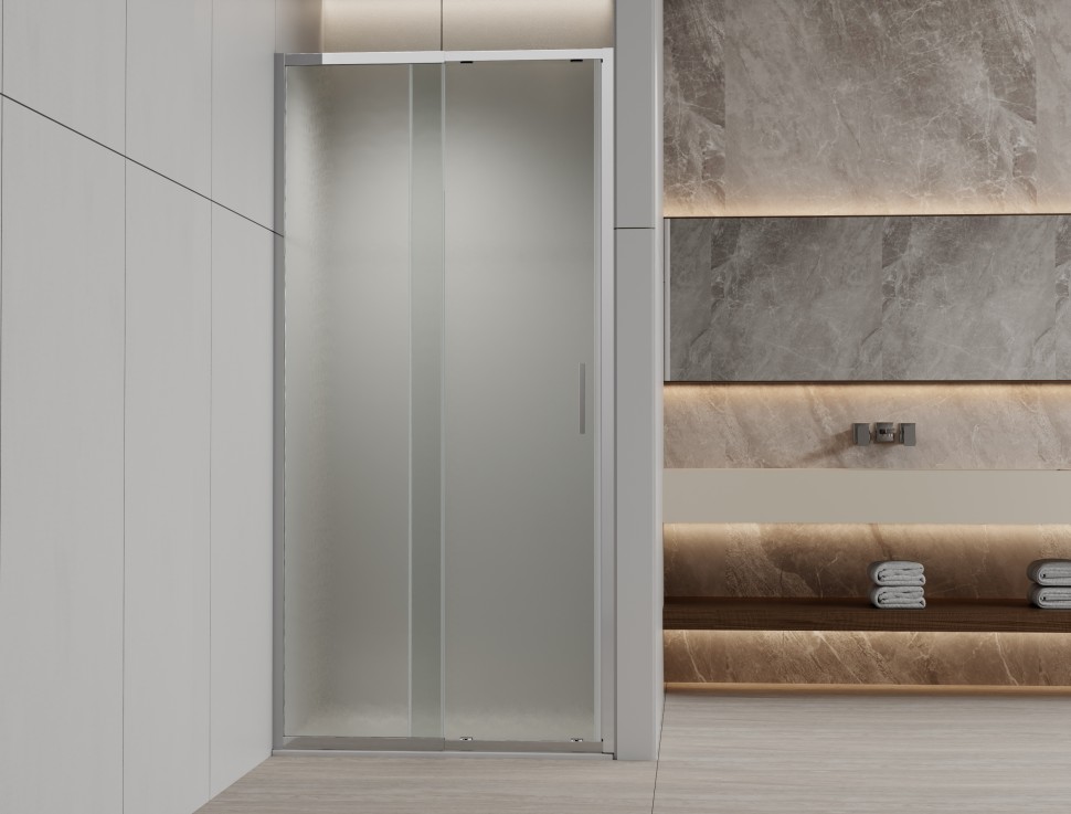 Душевая дверь Rapid-N VDS-3RN12/13MT, хром, стекло текстурное