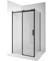 Душевое ограждение Ambassador Benefit 19021202HB-100HB (130х100х200) прямоугольник,черный,стекло прозрачное,раздвижная,2 места