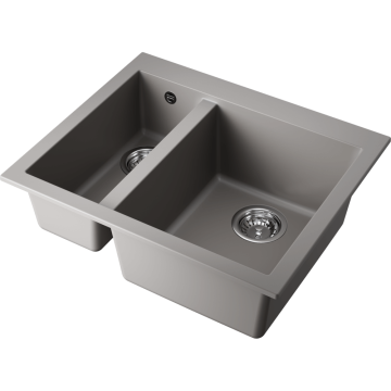 Кухонная мойка Omoikiri Bosen 59-2-GR Tetogranit/leningrad grey