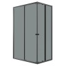 Душевое ограждение Niagara Eco NG-1018-14QT (100х80х190) прямоугольник,раздвижное,черный,стекло тонированное,1 место