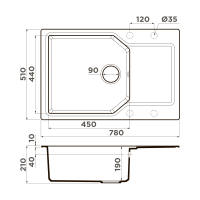 Кухонная мойка Omoikiri Yonaka 78-LB-PA Artgranit/пастила