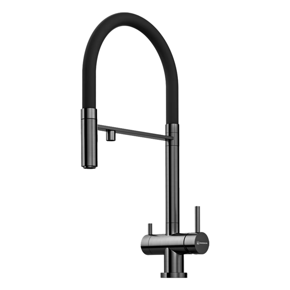 Смеситель для кухни Omoikiri Kanto-GM-BL латунь/вороненая сталь/черный