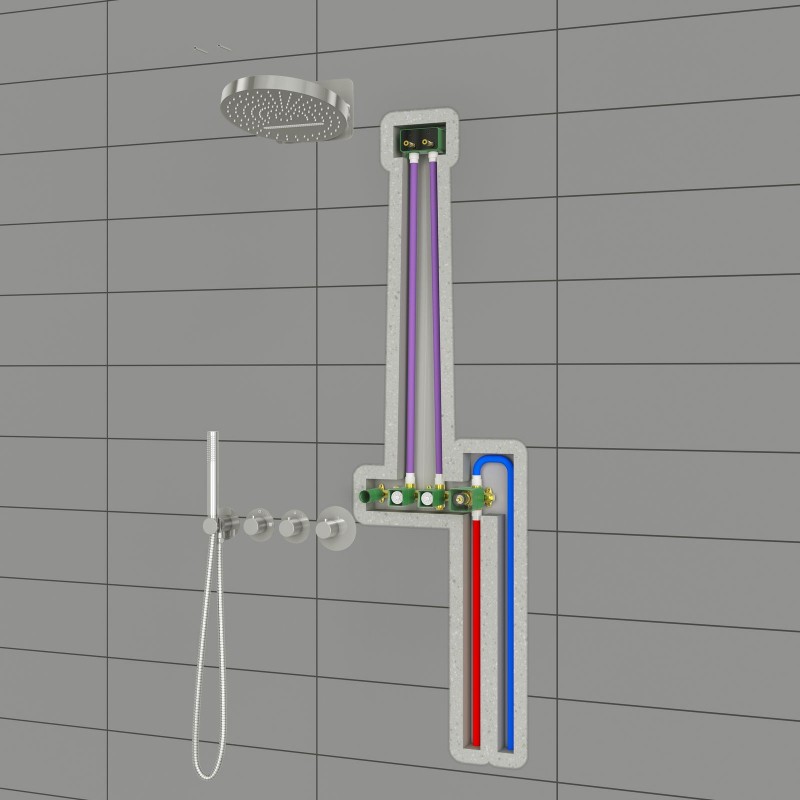 Душевая система встроенная с термостатом Timo Saona SX-2329/00SM хром