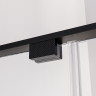 Душевая дверь распашная Veconi Premium Alassio B, 1400х2000, черный матовый, стекло прозрачное осветленное