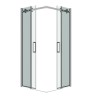 Душевое ограждение Grossman Classic 300.K33.04.8080.10.00 (80х80х195) квадрат,раздвижная,хром,стекло прозрачное, 2 места
