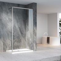 Душевая перегородка Veconi Korato KR-81 Easy Clean, 700x2000, хром, стекло прозрачное
