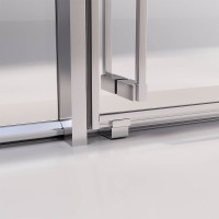 Душевая дверь раздвижная Premium Prato 300 CH-R, 1600х2000, хром, стекло прозрачное