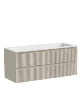 Тумба подвесная SANCOS Snob R 1195х445х500, c двумя ящиками оснащенными доводчиками, Beige Soft, арт.SNR120CE